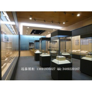 博物館展示櫃|高檔文物展櫃設計|木質烤漆收藏品展櫃