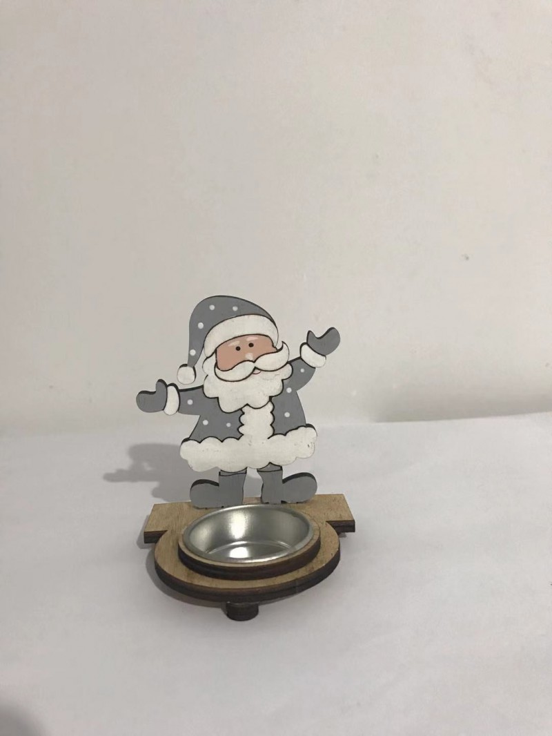 廠家直銷聖誕燭台木質聖誕禮品